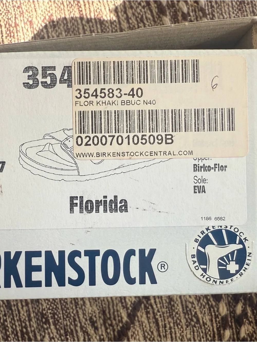 Birkenstock Arizona Nubuck Two-Strap Sandals in Light Blue Sz 40 - New